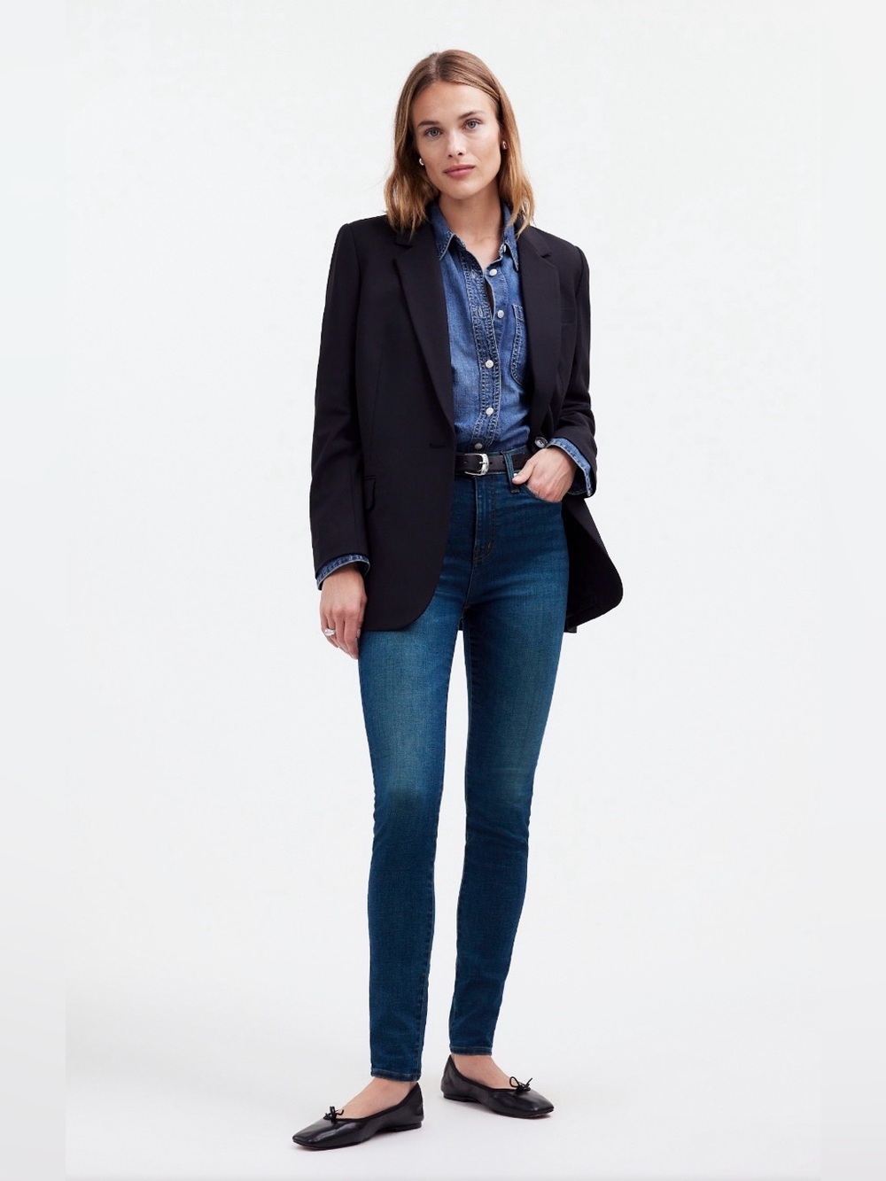 Madewell "The Skinny Jean" — Medium Blue (Alabara) Wash